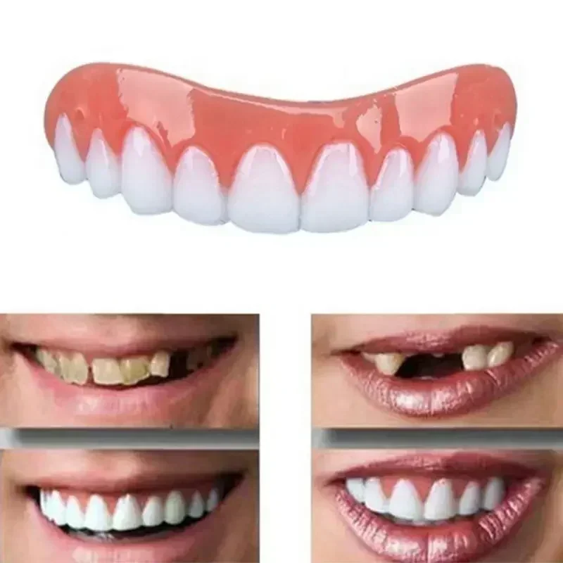 Teeth Whitening Veneers - New False Teeth Silicone Upper &