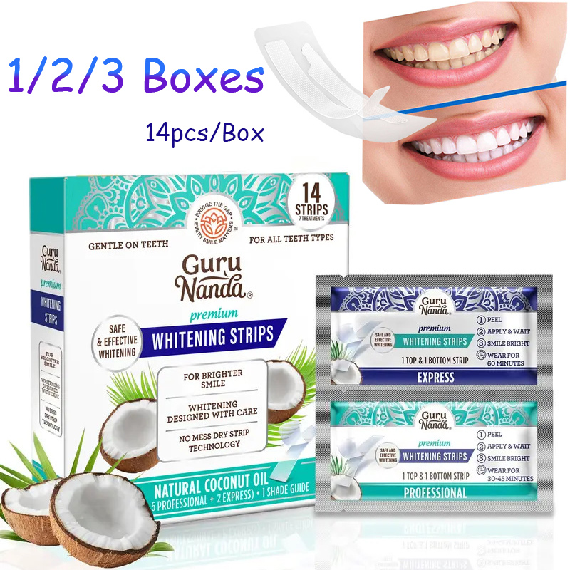 Teeth Whitening Serum - 14pcs/box Coconut Oil Teeth White Strips,Whiter