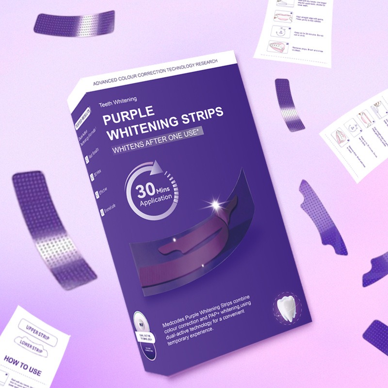 V34 Purple Glowing Dry Tooth S - Teeth Whitening Strips 评论和价格