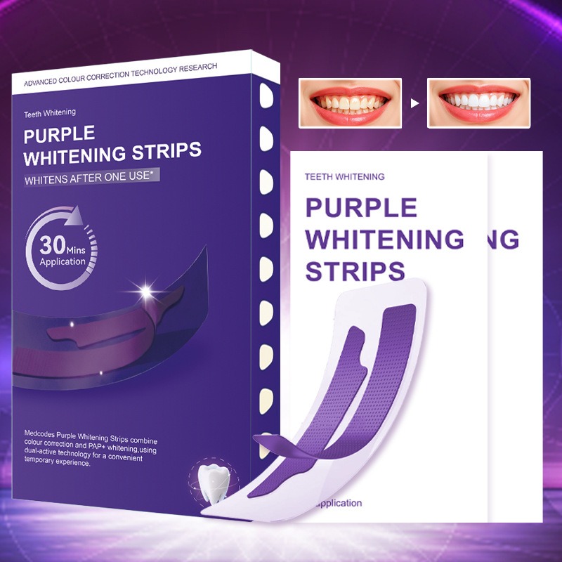 V34 Purple Glowing Dry Tooth S - Teeth Whitening Strips 评论和价格