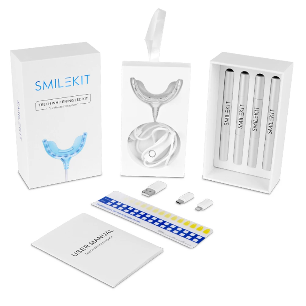 Smart Timing 16 LED Cold Light - Teeth Whitening Gel Peroxide 评论和价格