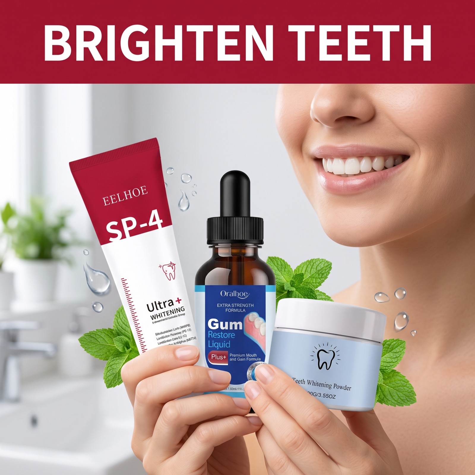 Oral Care Combo Set Whitening  - Teeth Whitening Gel Peroxide 评论和价格