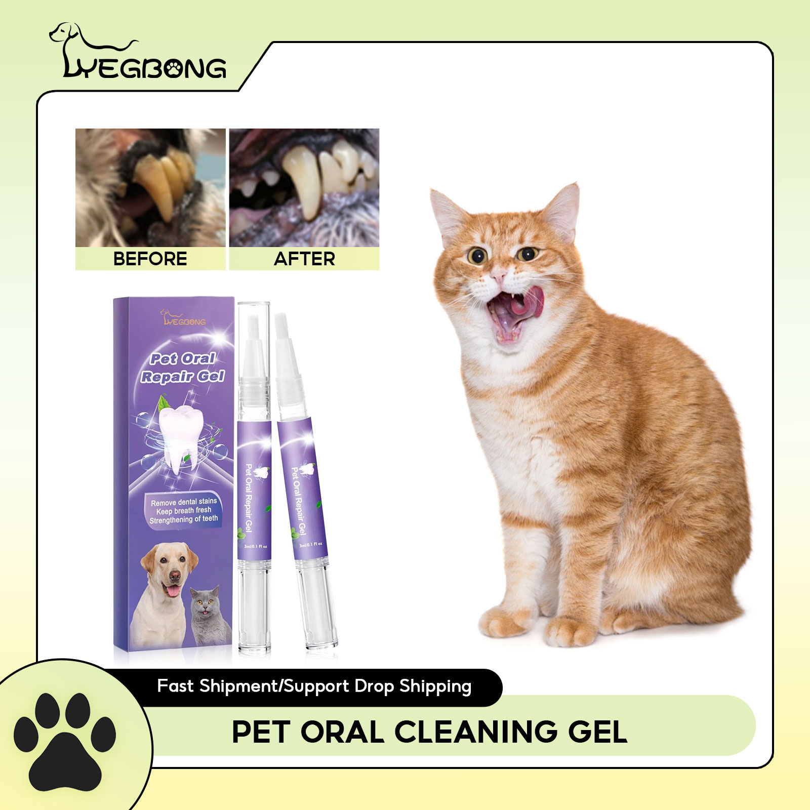 Pet Oral Repair Gel Puppy Tart - Teeth Whitening Gel Peroxide 评论和价格