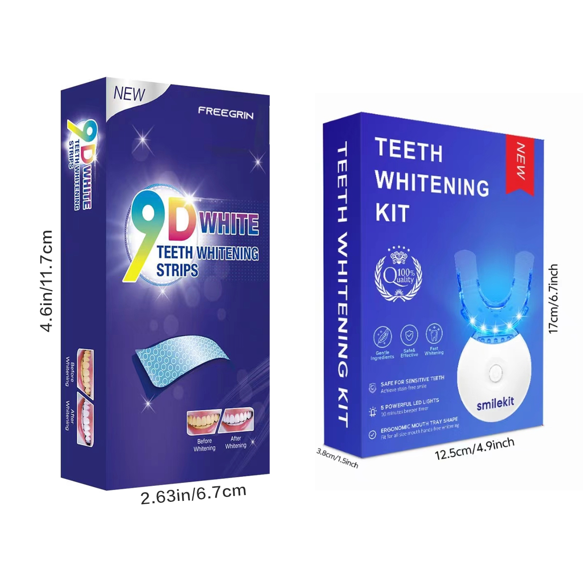 Teeth Whitening Kit - 5X LED L - Teeth Whitening Gel Peroxide 评论和价格