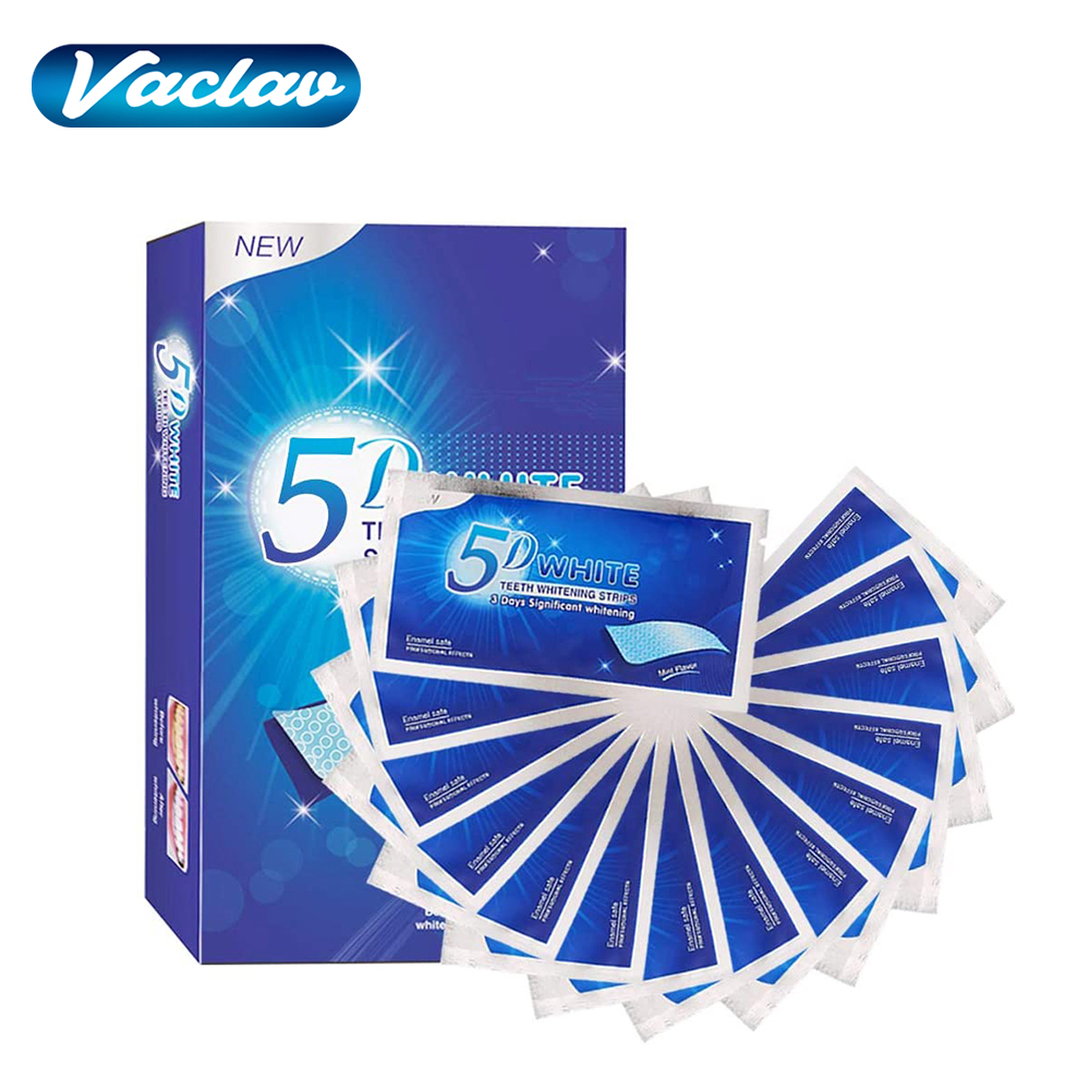5D White Teeth Whitening Strip - Teeth Whitening Gel Peroxide 评论和价格