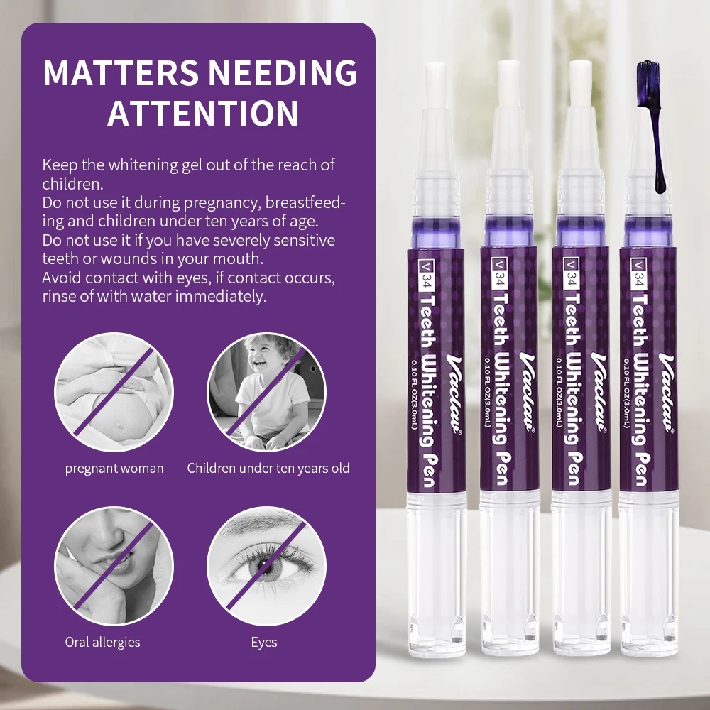 Vaclav V34 Purple teeth whiten - Teeth Whitening Gel Peroxide 评论和价格