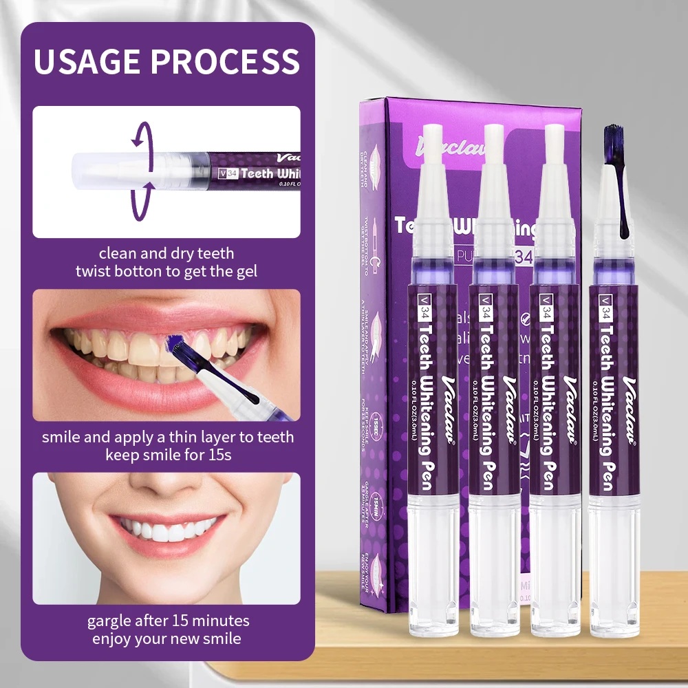 Vaclav V34 Purple teeth whiten - Teeth Whitening Gel Peroxide 评论和价格