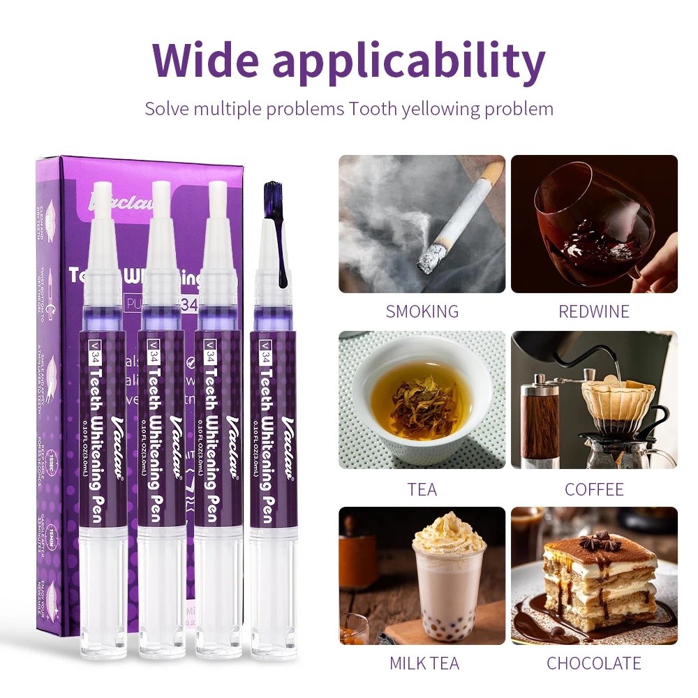 Vaclav V34 Purple teeth whiten - Teeth Whitening Gel Peroxide 评论和价格